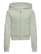 Tonal Zip Through Hoodie Tops Sweat-shirts & Hoodies Hoodies Green Jui...