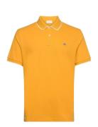 Framed Tipping Ss Polo Tops Polos Short-sleeved Yellow GANT