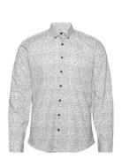 Printed Superflex Shirt L/S Tops Shirts Business White Lindbergh