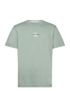 Monologo Tee Tops T-shirts Short-sleeved Green Calvin Klein Jeans