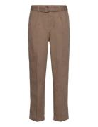 Belted Pleat Chinos Bottoms Trousers Chinos Brown GANT