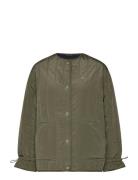 Tjw Vertical Quilt Liner Ext Vattert Jakke Khaki Green Tommy Jeans