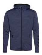 Hmlaston Zip Hoodie Sport Sweat-shirts & Hoodies Hoodies Blue Hummel