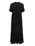 Marie Silje Dress Maxikjole Festkjole Black Bruuns Bazaar