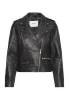 Nuzandras Leather Jacket Skinnjakke Skinnjakke Black Nümph