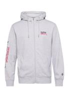 Sportswear Logo Loose Zip Hood Tops Sweat-shirts & Hoodies Hoodies Gre...