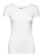 Vidaisy O-Neck S/S Top - Tops T-shirts & Tops Short-sleeved White Vila