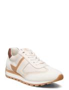 Dani Suede & Leather Sneaker Lave Sneakers Cream Lauren Ralph Lauren