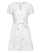 Zenya Linen Dress Kort Kjole White Ella&il