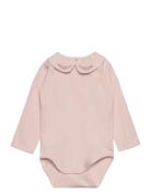 Body Ls W. Collar Bodies Long-sleeved Pink Fixoni