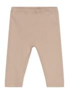 Leggings Rib Newborn Bottoms Leggings Beige Lindex