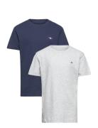 C-Neck T-Shirt 2-Pack Tops T-shirts Short-sleeved Multi/patterned GANT