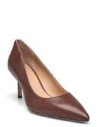 Lanette Burnished Leather Pump Shoes Heels Pumps Classic Brown Lauren ...