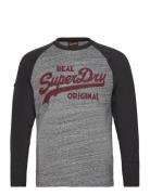 Athletic Vl Raglan L/S Top Tops T-shirts Long-sleeved Grey Superdry