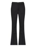 Msdexa Mid Waisted Flared Pant Bottoms Trousers Flared Black Minus