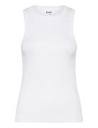 Alisson - Classic Rib Rd Tops T-shirts & Tops Sleeveless White Day Bir...