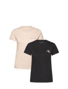 2-Pack Monologo Slim Tee Tops T-shirts & Tops Short-sleeved Multi/patt...