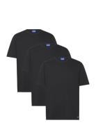 Blue3_Naolo Tops T-shirts Short-sleeved Black HUGO BLUE