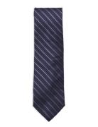 Dobby Stripe Tie Slips Navy Michael Kors