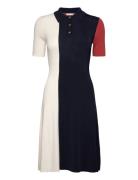 Rib Stripes Polo Ss Swt Dress Kort Kjole Navy Tommy Hilfiger