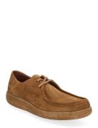 Biaasher Moc Toe Lace Up Shoe Suede Mokasiner Lave Sko Brown Bianco