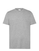 Basic Cotton T-Shirt Tops T-shirts Short-sleeved Grey Mango