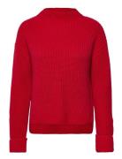 Slfselma Ls Knit T-Neck Tops Knitwear Jumpers Red Selected Femme