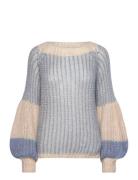 Liana Knit Sweater Tops Knitwear Jumpers Blue Noella