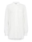 Sc-Falula Tops Shirts Long-sleeved White Soyaconcept