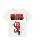 Nmmjaba Spiderman Ss Top Mar Tops T-shirts Short-sleeved Cream Name It