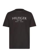 Big Hilfiger Tee Tops T-shirts Short-sleeved Black Tommy Hilfiger