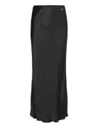 Mmbriana Glossi Skirt Langt Skjørt Black MOS MOSH