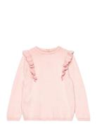 Ruffle Knitted Sweater Tops Knitwear Pullovers Pink Mango