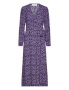 Cheslimd Print Wrap Dress Maxikjole Festkjole Purple Modström