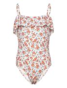 Ruffled Floral Print Swimsuit Badedrakt Badetøy Multi/patterned Mango