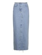 Long Denim Skirt Langt Skjørt Blue Mango