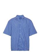 Eligino Tops Shirts Short-sleeved Blue HUGO BLUE