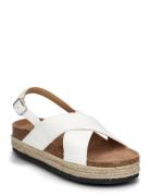 Slingback W Flate Sandaler White Exani