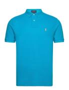 Basic Mesh-Ssl-Knt Designers Polos Short-sleeved Blue Polo Ralph Laure...