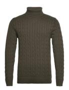 Slhryan Structure Roll Neck W Tops Knitwear Turtlenecks Khaki Green Se...