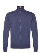 1985 Zip Through Tops Knitwear Full Zip Jumpers Blue Tommy Hilfiger