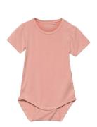 Body Ss Bodies Short-sleeved Pink Minymo