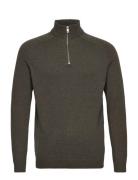 Onsedward Reg 7 Wool Half Zip Knit Tops Knitwear Half Zip Jumpers Khak...