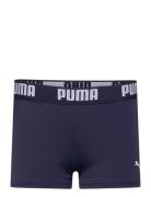 Puma Swim Boys Logo Swim Trunk 1P Sport Swimshorts Navy Puma Swim