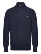 Ribbed Quarter Zip Jumper Tops Knitwear Half Zip Jumpers Navy Lyle & S...