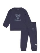 Hmlarine Crewsuit Sport Tracksuits Blue Hummel