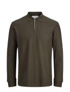 Jprbladamien Ls Polo Tops Polos Long-sleeved Brown Jack & J S