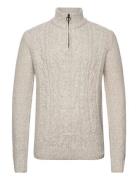 Men`s Pullover Tops Knitwear Half Zip Jumpers White Garcia