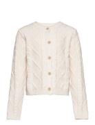 Cardigan Cabel Knit Tops Knitwear Cardigans Cream Lindex