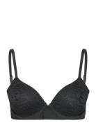 Lightly Lined Demi Lingerie Bras & Tops Full Cup Bras Black Calvin Kle...